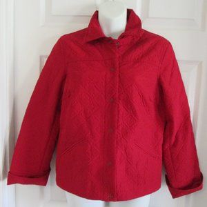 REQUIREMENTS Christmas Red Quilted Lightweight Jacket Blazer (GWBB)